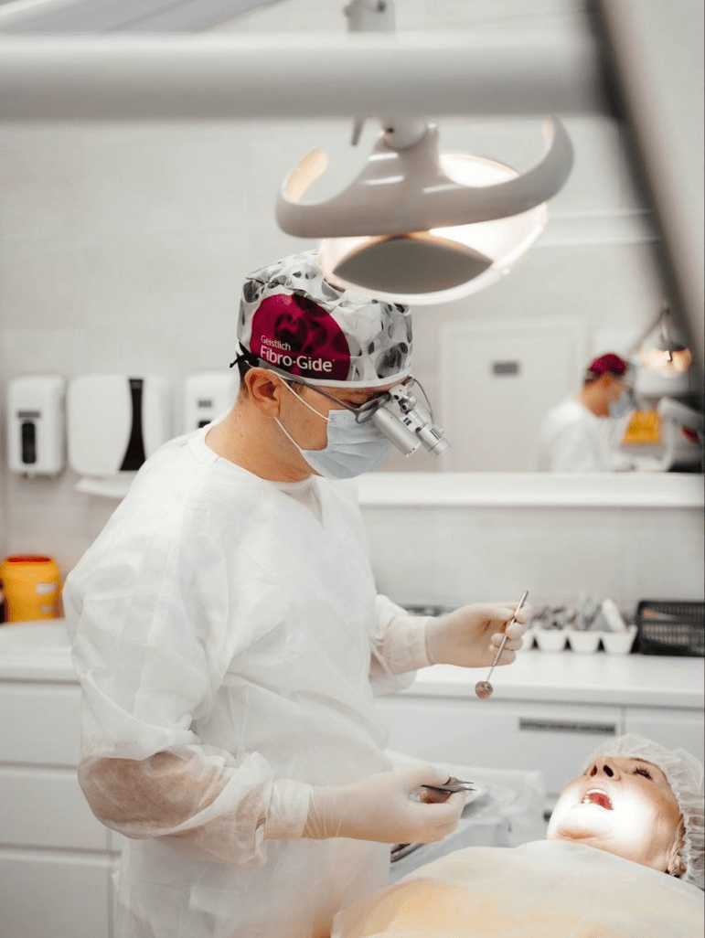Doctor Yaroslav Mikhailovich Elovoy preparing for surgery